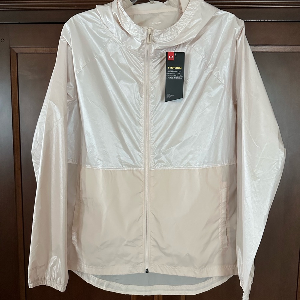NWT Under Armour Storm Hooded Water Repellent rain jacket size M